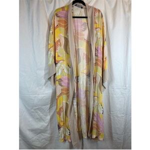 Refka Abstract 70's Psychedelic floral Sari Tunic lightweight OS